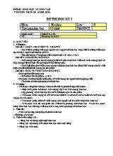 Đề kiểm tra môn Hóa học kì I - Trương THCS Xã Minh Hòa